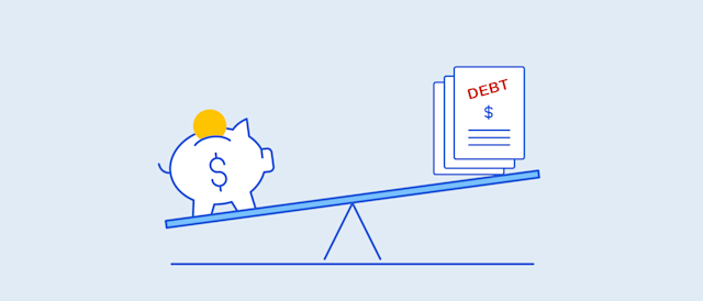 Balancing savings against debt