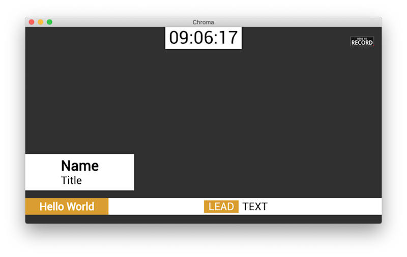 Key output window