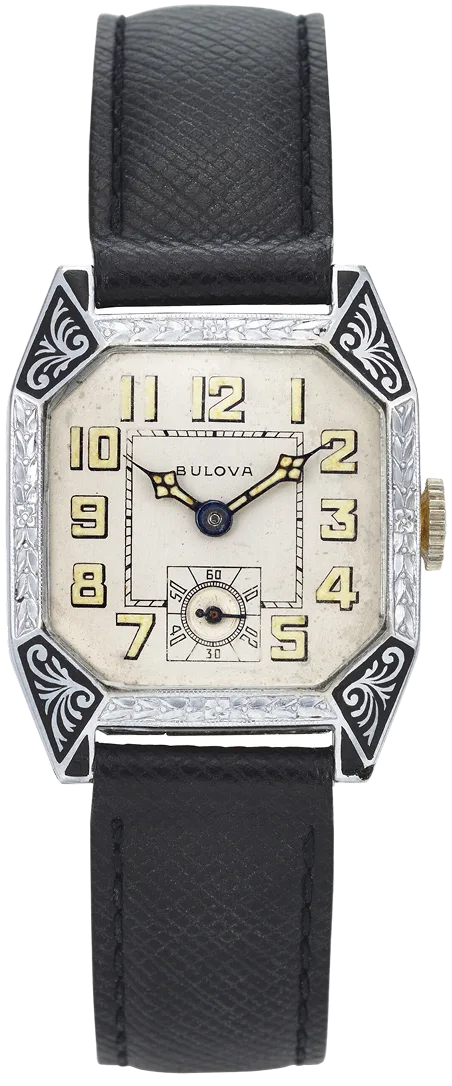2024 NYR 23099 0368 000(bulova 14k white gold-filled and enamel lone eagle with hand-engraved121949) 1