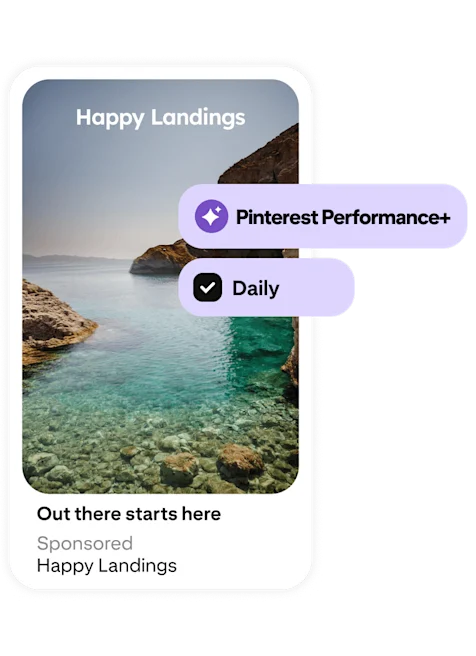 В объявлении раздела «Путешествия» изображена пляжная бухта с кристально чистой водой