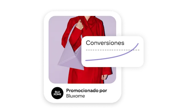 Un gráfico en el que se muestra el aumento de las conversiones en un Pin de producto de un abrigo rojo