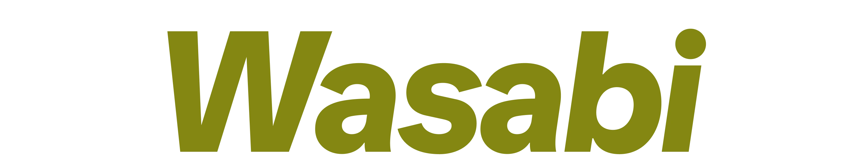 Le mot « Wasabi » est écrit en gras et vert.