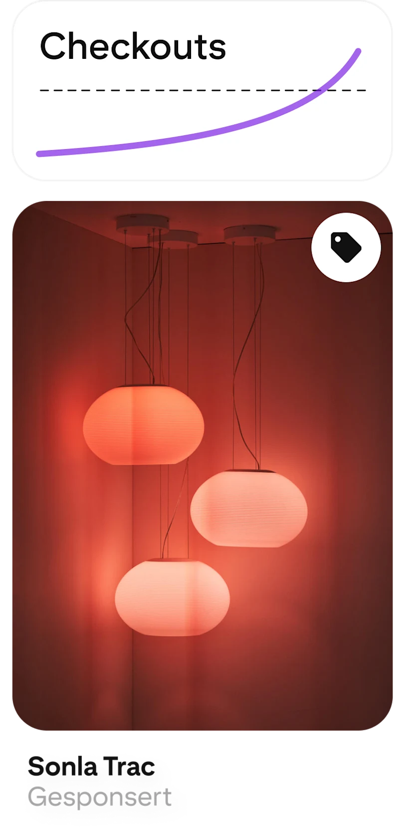 Eine Checkout-Anzeige erzielt bessere Ergebnisse.