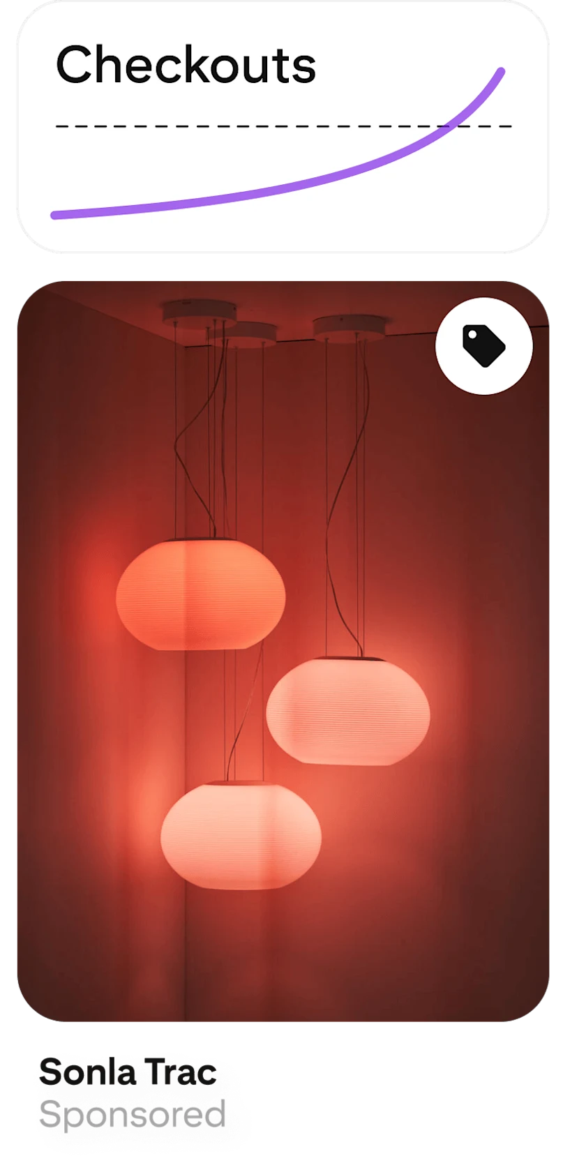 A checkout ad shows increased results