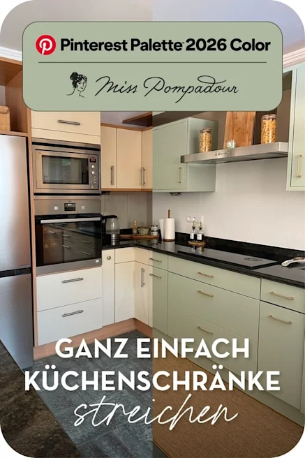 Kitchen with Green Cabinets