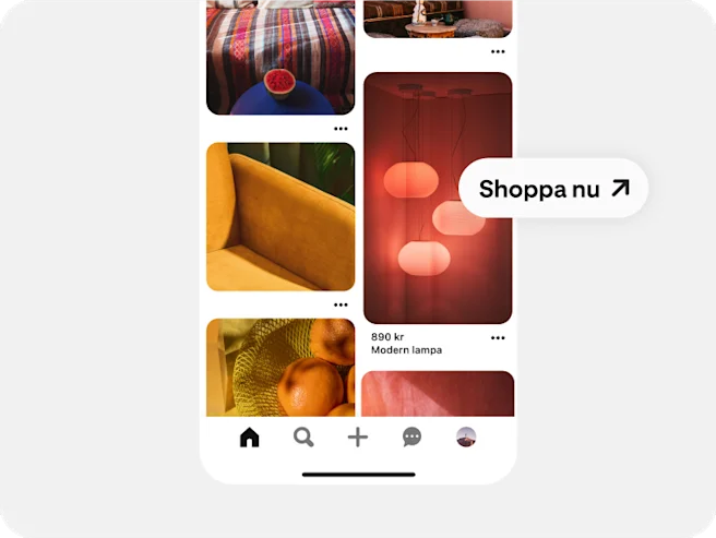 En pin för belysning använder direktlänkar för att uppmana till klick.