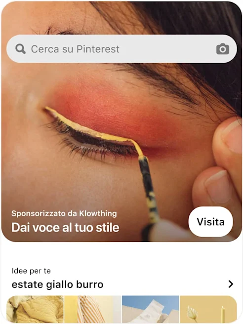 Esempio di annuncio Premiere Spotlight sullo schermo di un dispositivo mobile