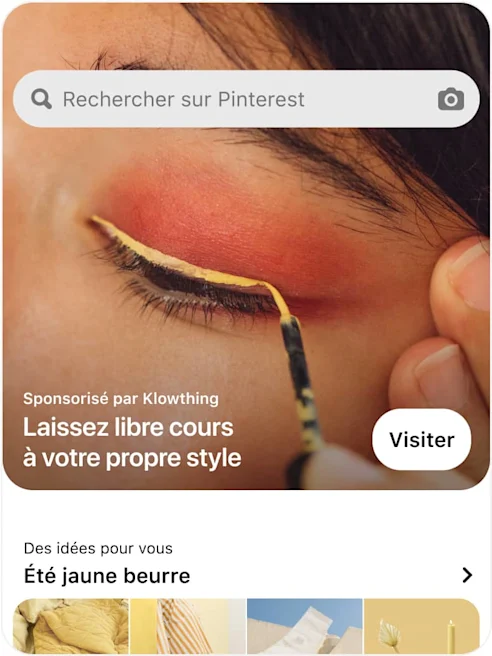 Exemple d’annonce Premiere Spotlight sur un écran mobile