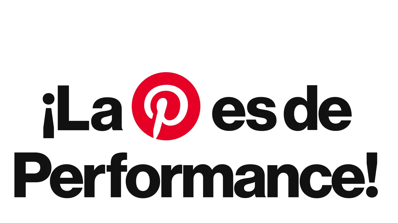 Un texto introductorio en el que se anuncia “La P es de Performance” para destacar las nuevas soluciones de performance marketing. 