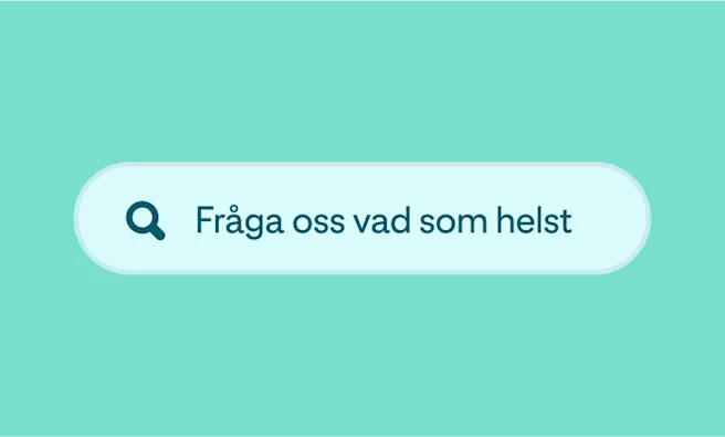 A green search box with the words “Ask us anything”