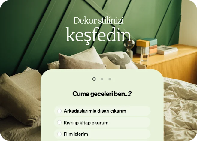 Bir Anket reklamı, cuma gecelerini nasıl geçirdiklerini sorarak insanların dekorasyon stillerini keşfetmesine yardımcı oluyor.