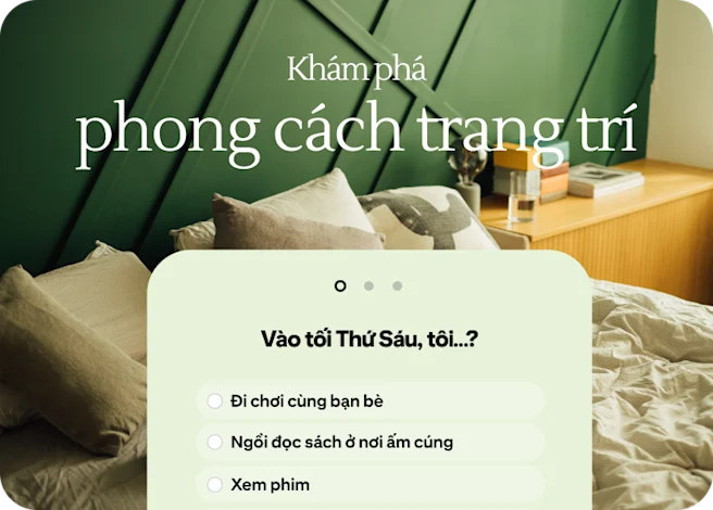 Một Quảng cáo đố vui giúp mọi người khám phá phong cách trang trí bằng cách hỏi xem họ trải qua đêm thứ Sáu như thế nào.