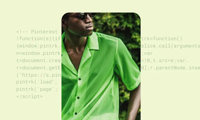 Mulher com sombra vermelha em um Pin comprável