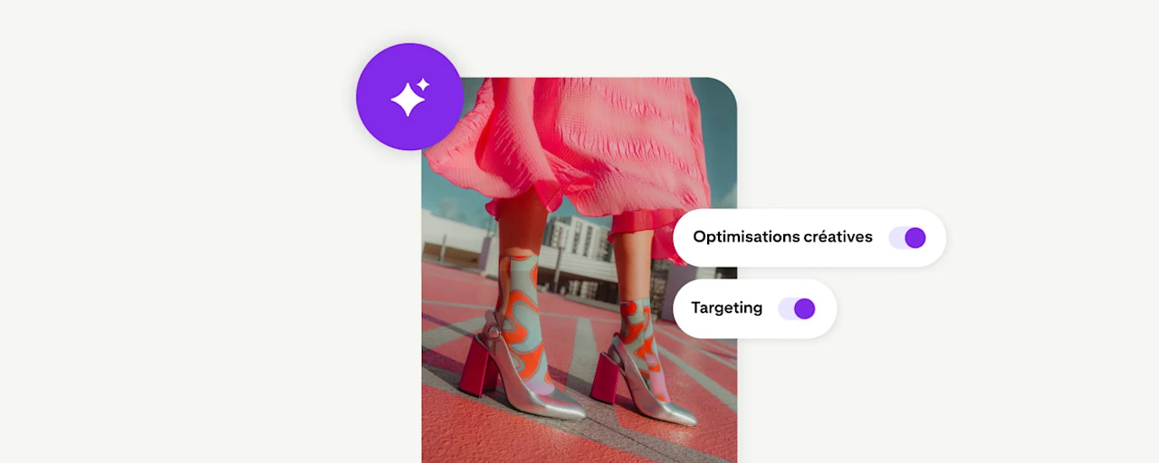 Présentation des fonctionnalités de Pinterest Performance+ avec une image de style.