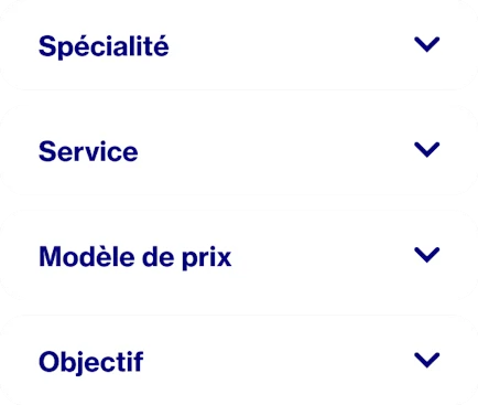 Mots-clés indiquant comment sélectionner les Pinterest Partners avec lesquels travailler : spécialité, service, modèle de prix et objectif