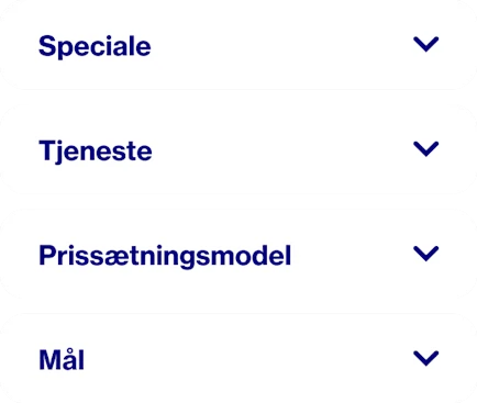 Ord, der viser, hvordan du vælger Pinterest Partners at samarbejde med: specialeområde, service, prissætningsmodel og mål