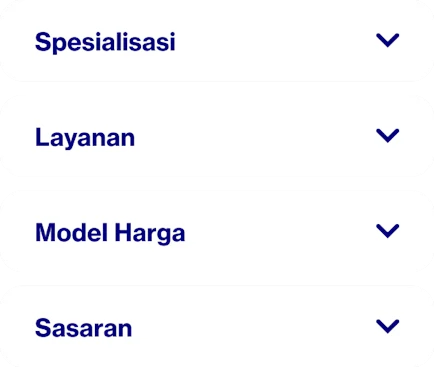 Kata-kata yang menunjukkan cara memilih Pinterest Partner yang ingin diajak bekerja sama: spesialisasi, layanan, model penetapan harga, dan sasaran
