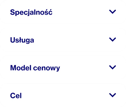 Słowa, które pokazują, w jaki sposób wybierasz Pinterest Partner do współpracy: specjalizacja, usługa, model cenowy i cel