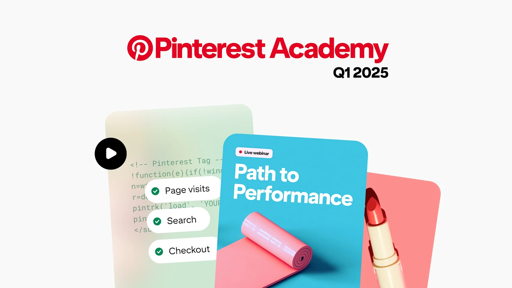 Images of learning content from Pinterest Academy.