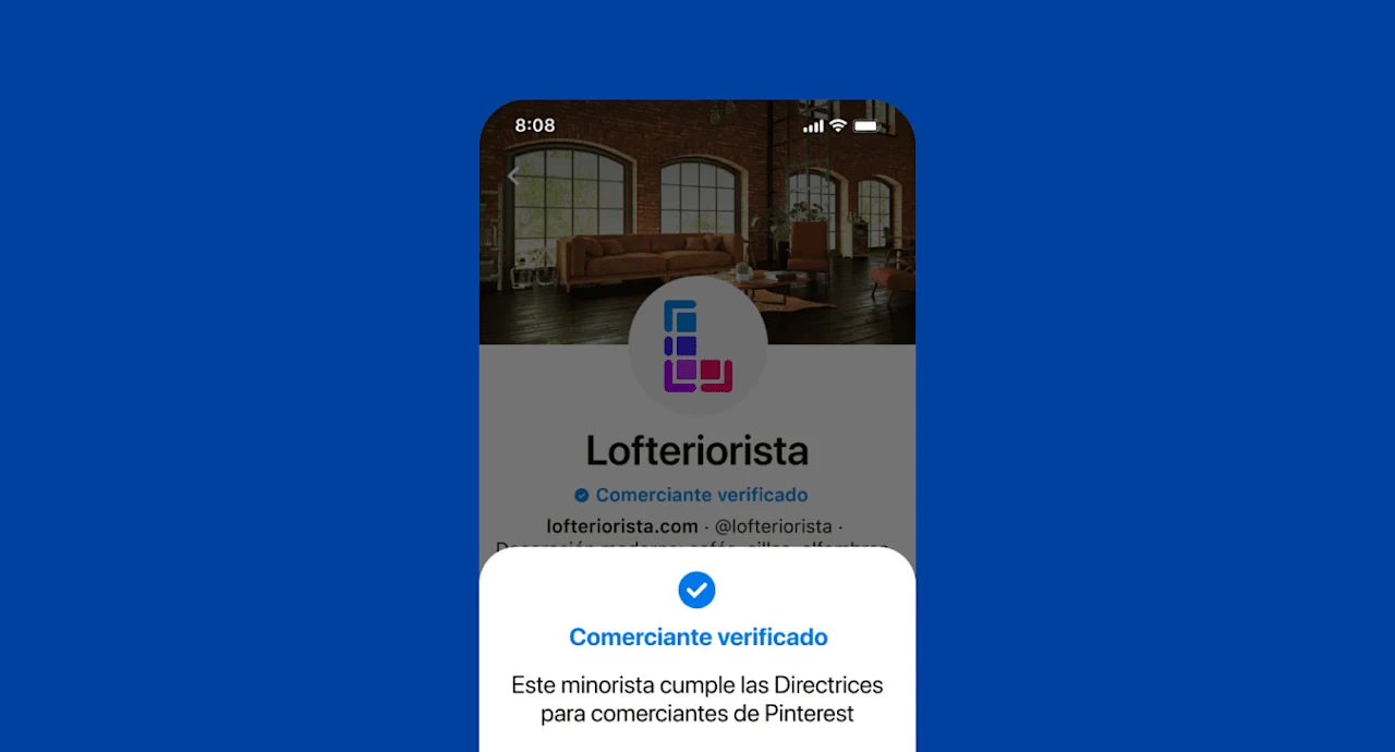 Pin on a blue background for a brand called Bluxome, featuring a light pink scarf draped across a white chair and including values-based badges: eco-friendly, inclusive and invested in good