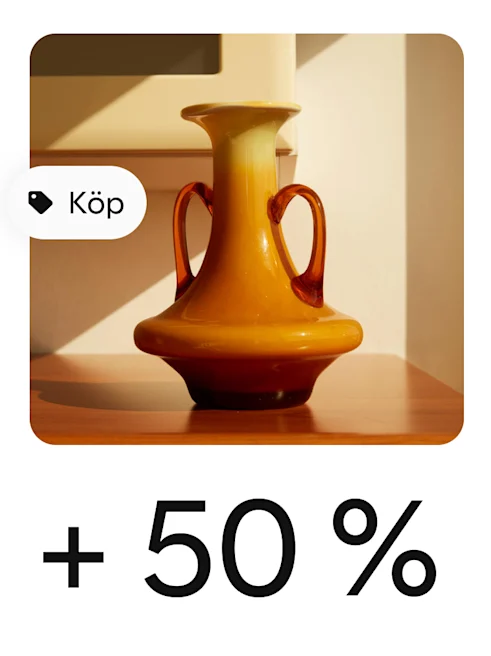 Köpbar pin för en brun kanna med en ikon som visar att du kan köpa den.