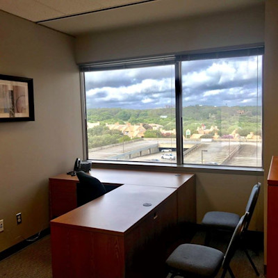 Photo of a private executive office with a view at Legacy Office Centers