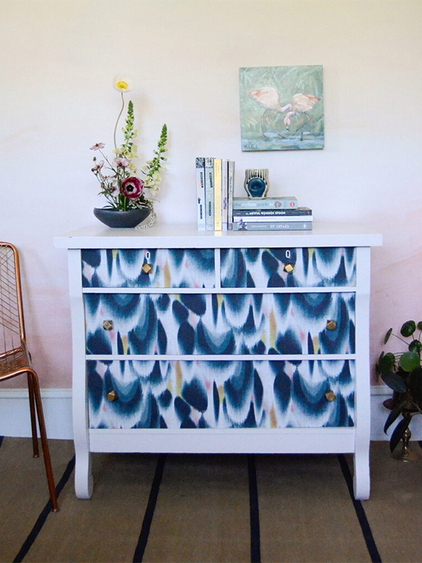 how to line dresser drawers with wallpaper How to Line Drawers with Wallpaper