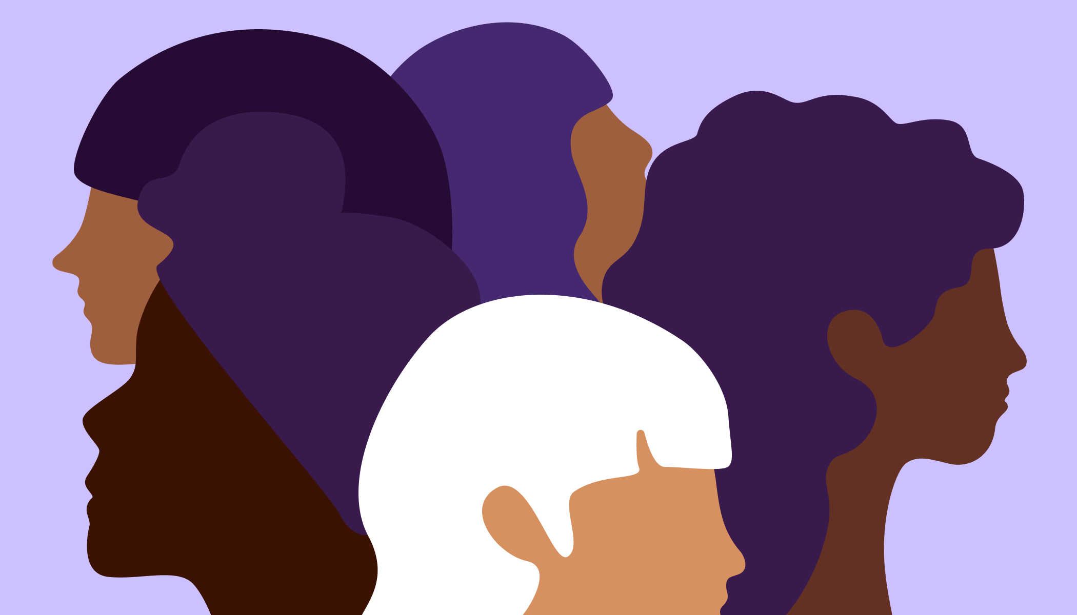 illustration-lila-kvinnor-ansikten-i-olika-färger