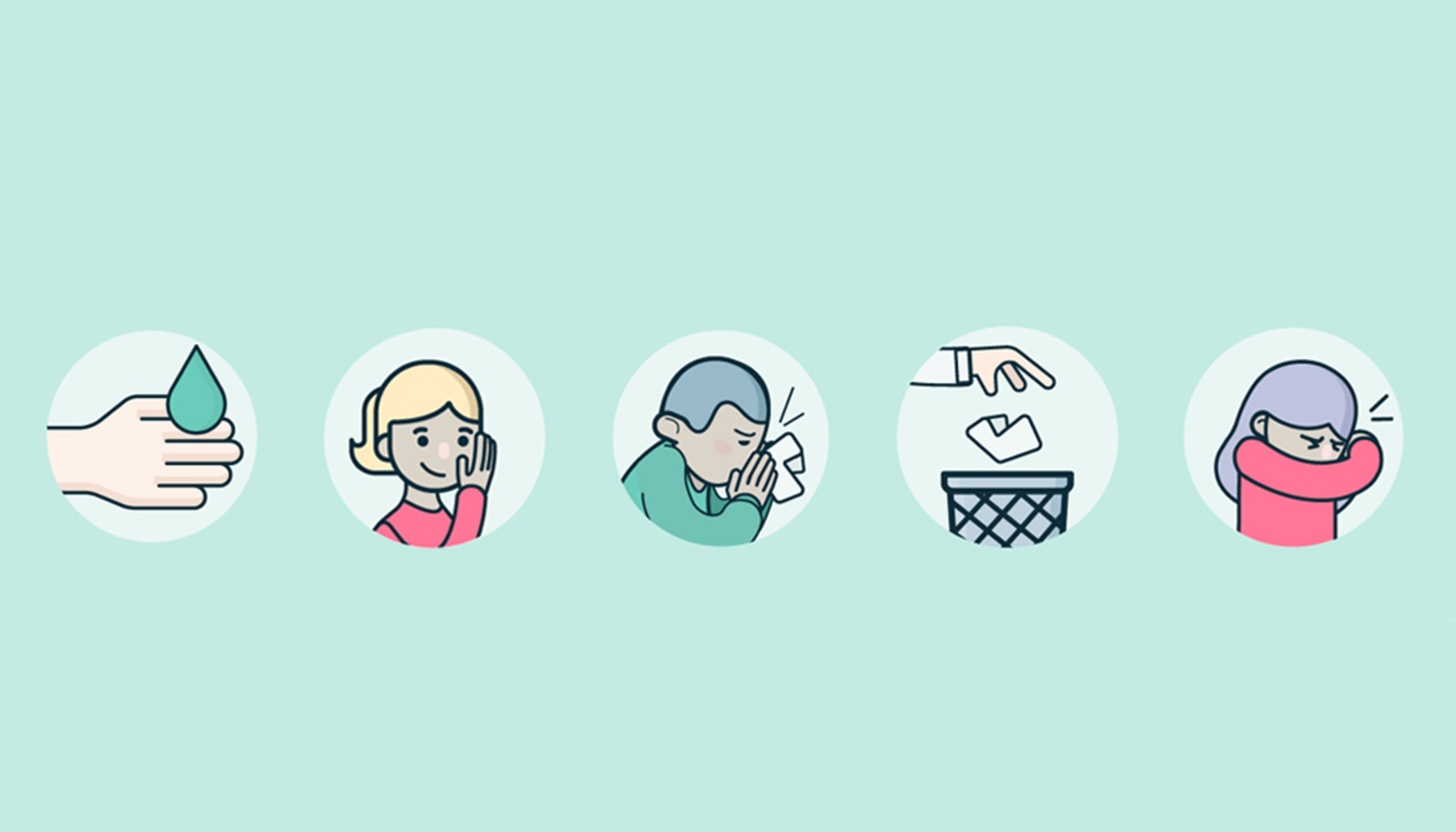 image qui illustre les gestes à adopter pour se protéger contre le virus