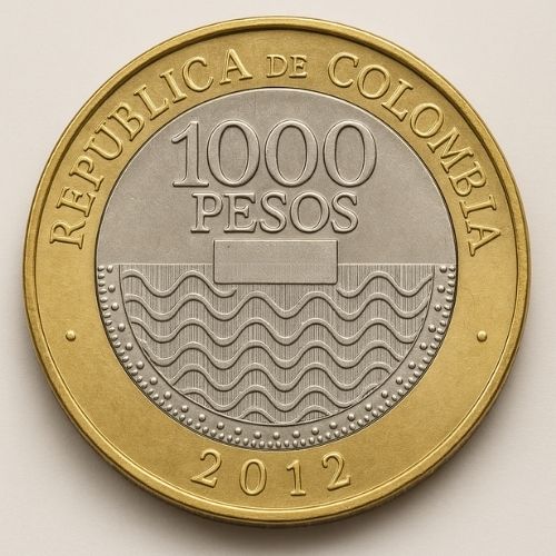 MONEDA DE 1000 PESOS COLOMBIANOS ALTA RESOLUCIÓN