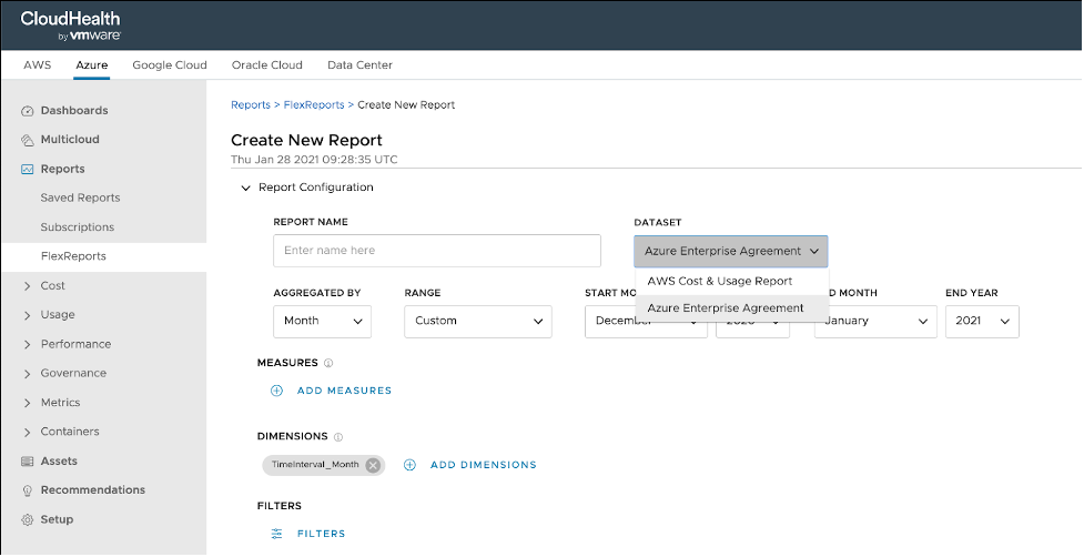 Azure EA in FlexReports