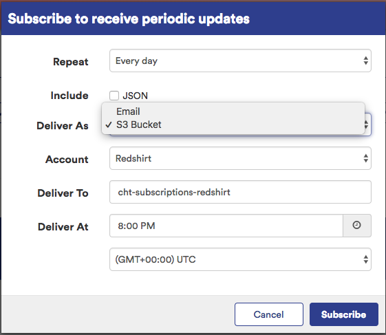 Subscription Delivery to S3 Buckets 1 March 29, 2018