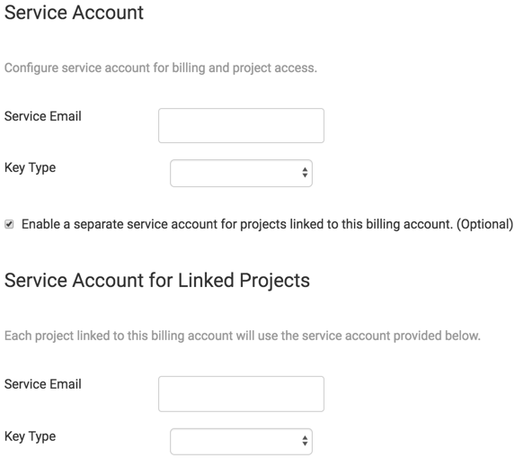 Service Account Image from January 3, 2019 Product Update.