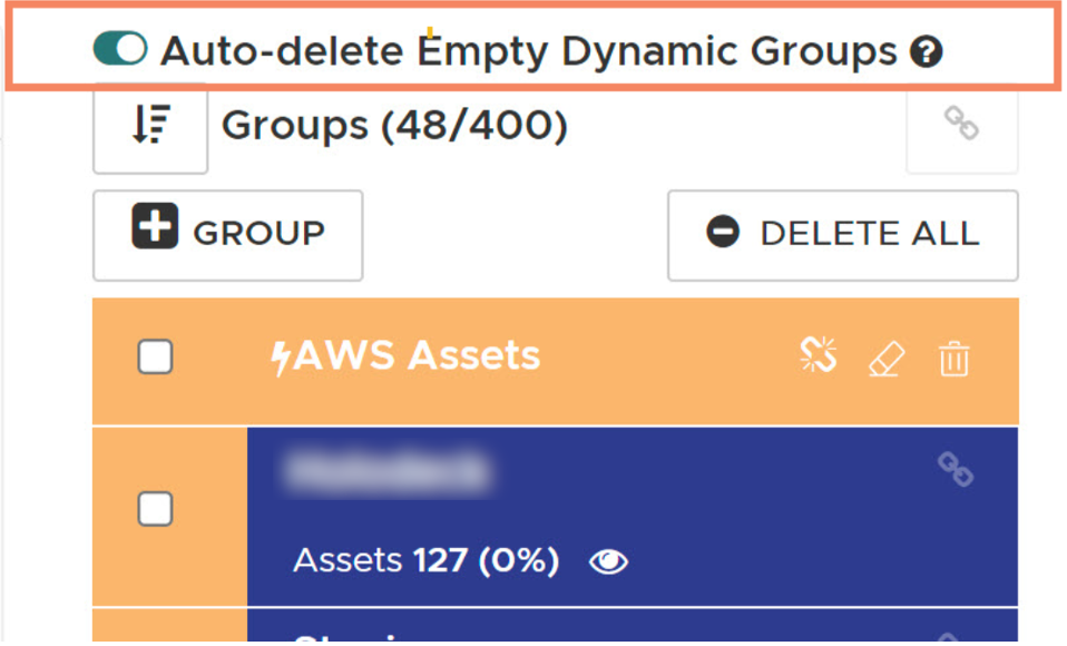 Perspective groups auto delete
