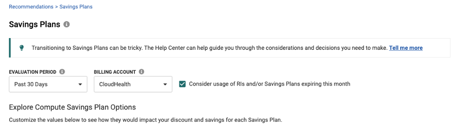Savings Plans Expiration Option