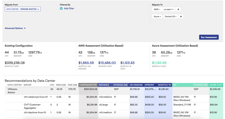 New Data Center Migration UI January 3, 2018