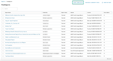 FlexReports Default Templates