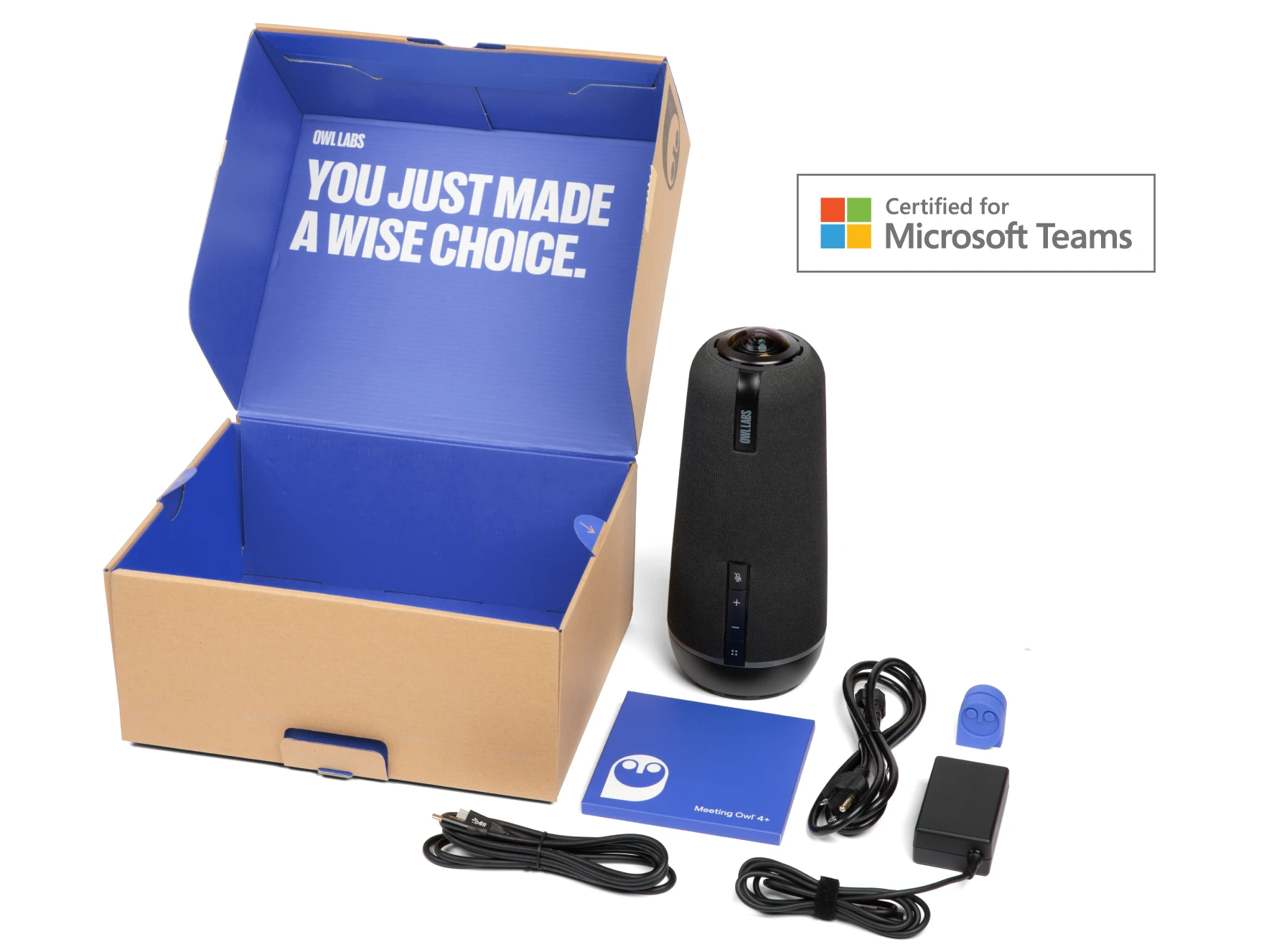 Meeting Owl 4+ What's in the box contents image