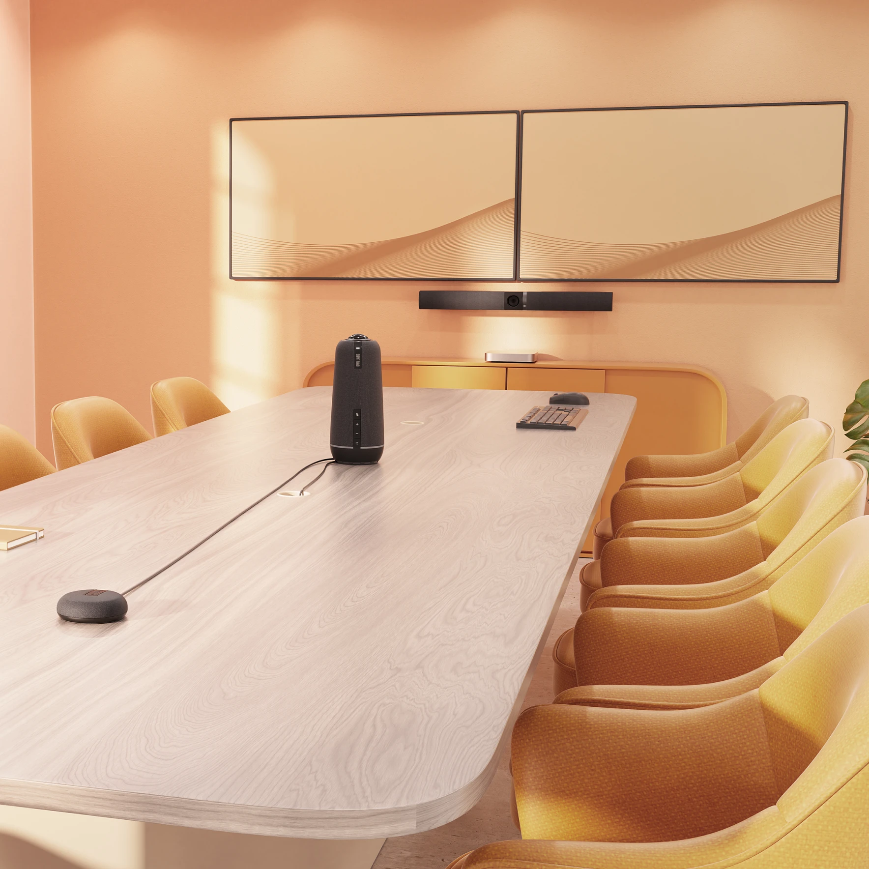 Owl Bar paired with Meeting Owl and Expansion Mic