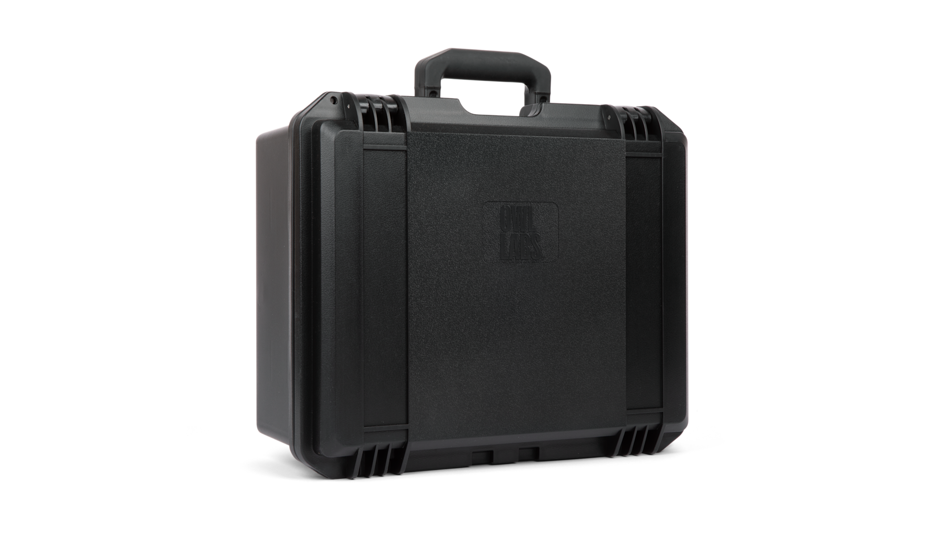 Meeting Owl Hard Case at an angle above tech specs