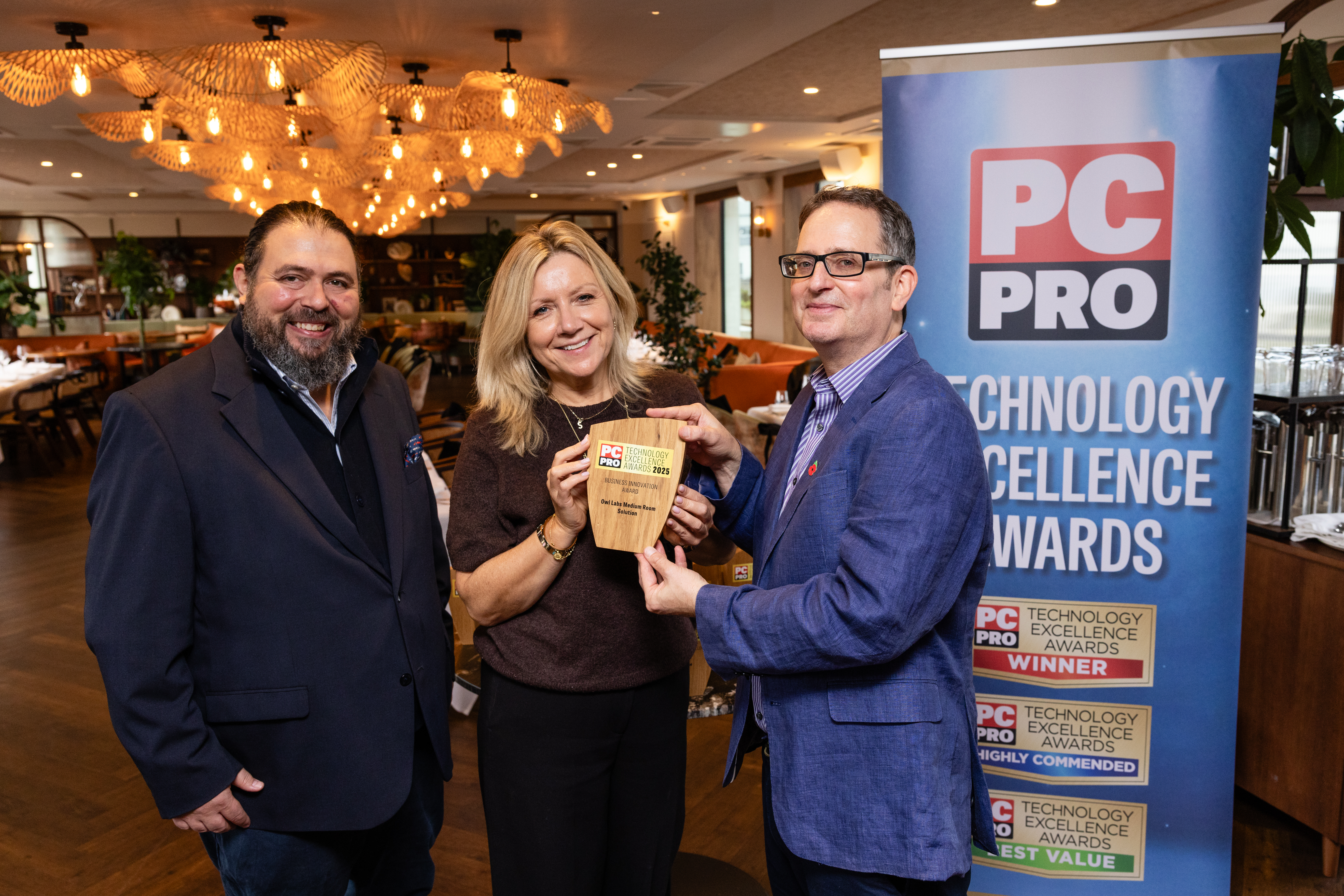 Owl Labs celebrating PC Pro Award 2025 recognition