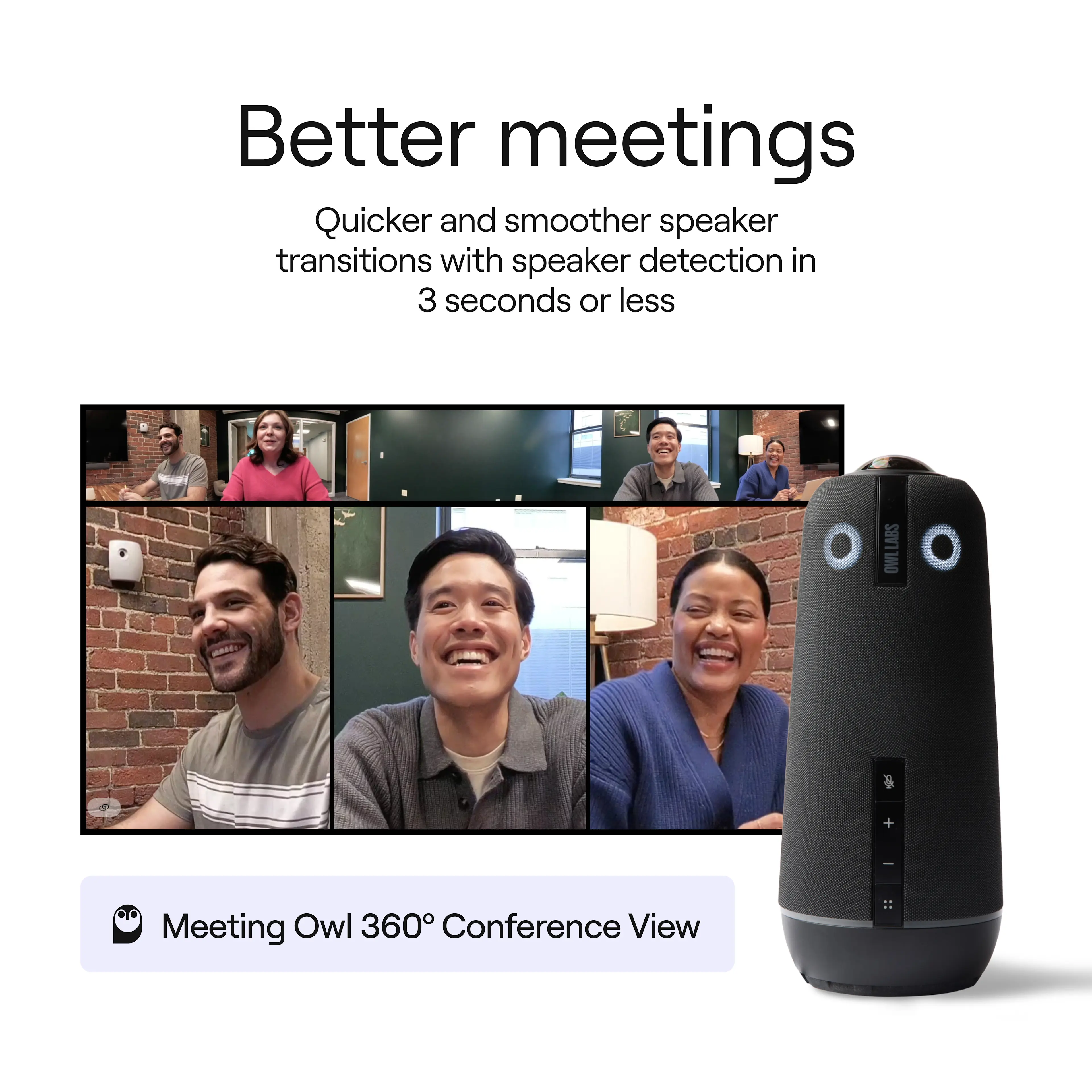 Meeting Owl 4+ Conference Camera Speaker Detection