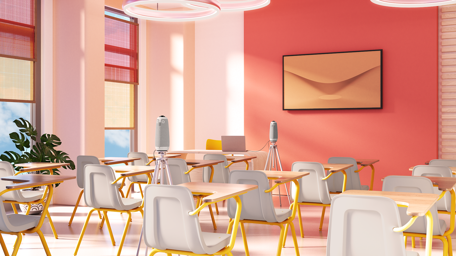 Room Render | Classroom (2 MO3+Tripod) | Full Color
