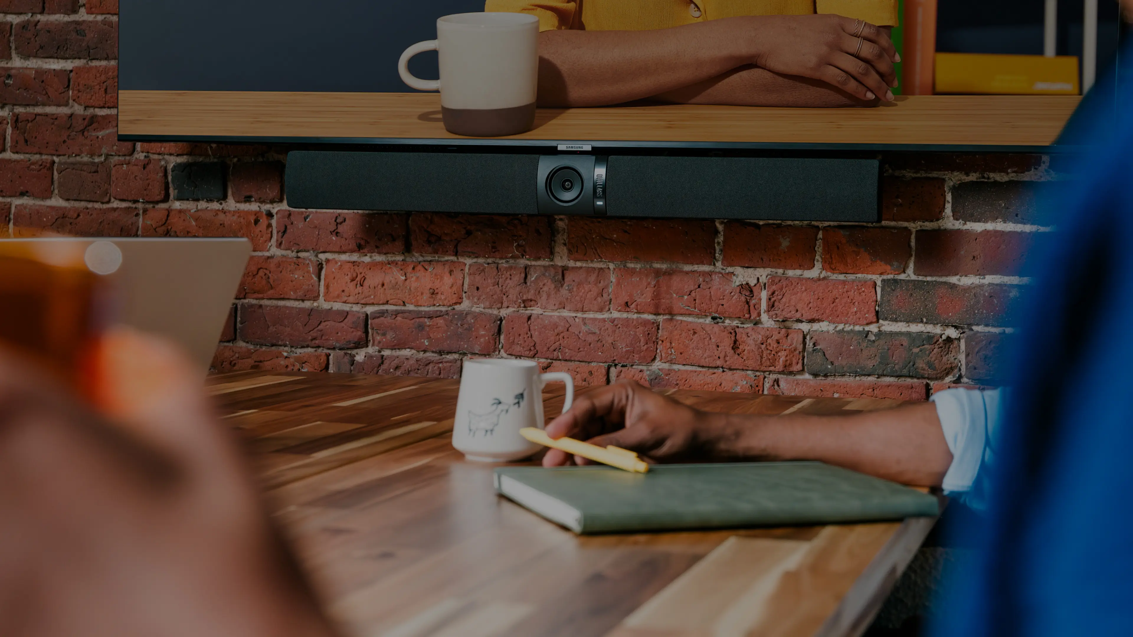 Owl Bar zoomed in and featured in conference room setting