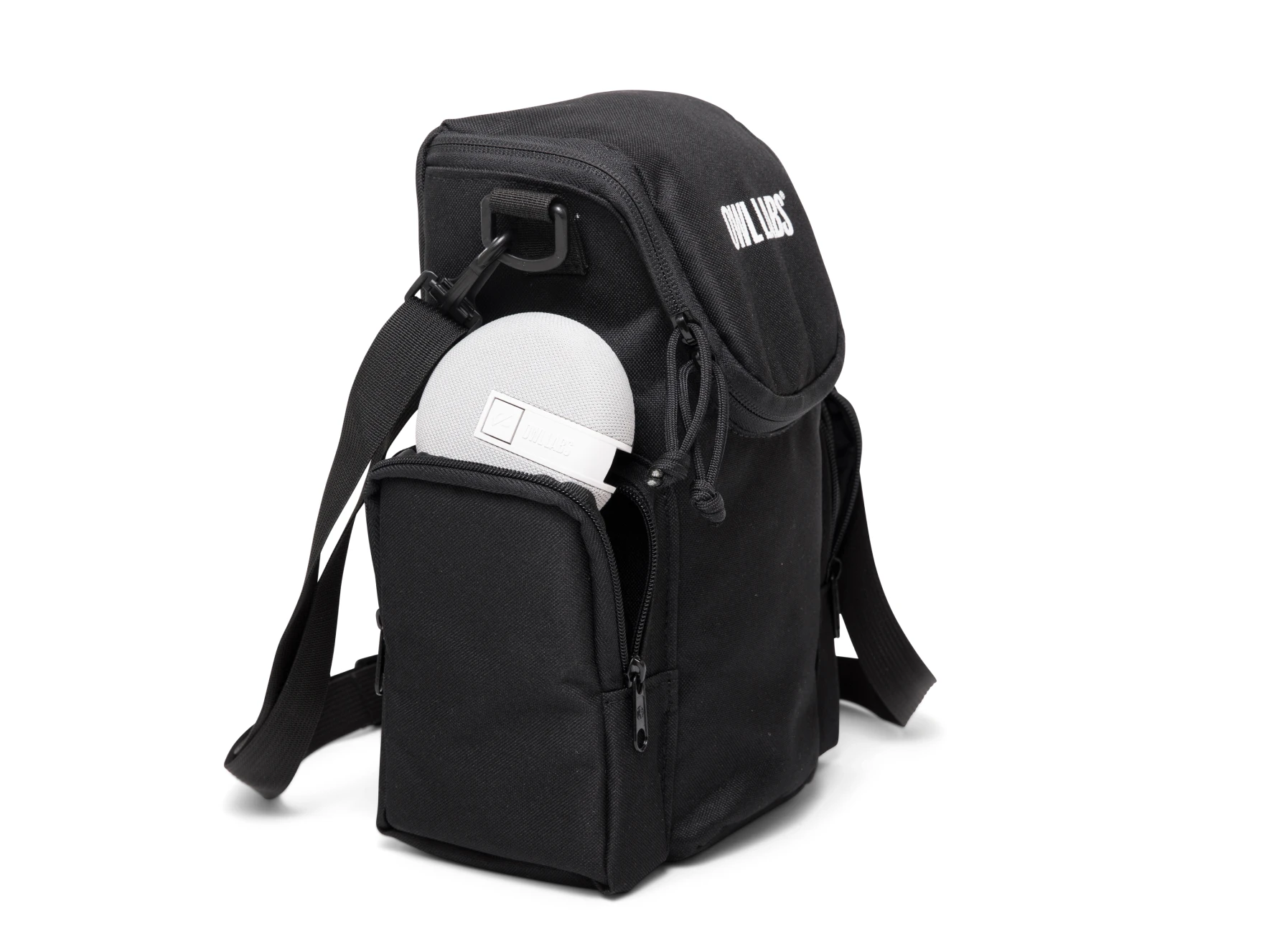 Soft-Sided Meeting Owl Carrying Case Side View with Expansion Mic