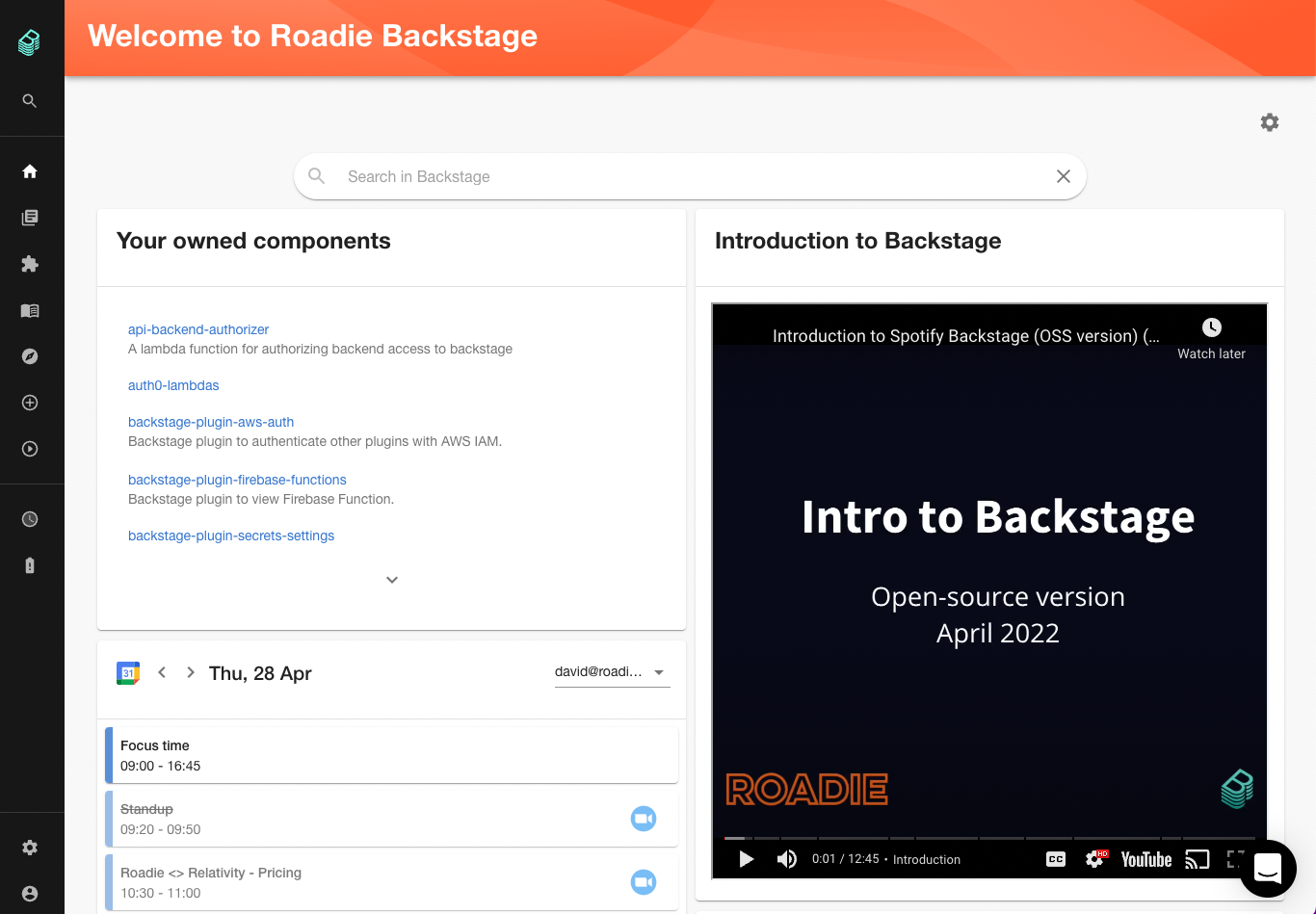 Introduction to Backstage video via iframe