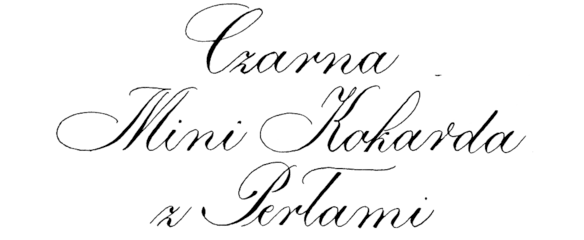 Czarna Mini Kokarda z Perłami