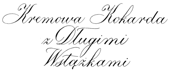 Kremowa Kokarda z Długimi Wstążkami