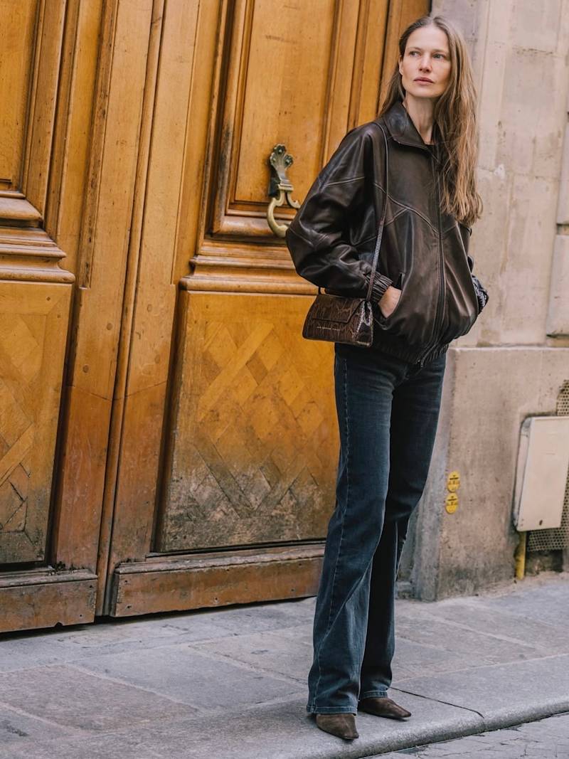 @angelikawierzbicka wearing our new Small Envelope Clutch during Paris Fashion Week.