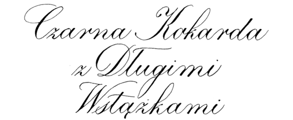 Czarna Kokarda z Długimi Wstążkami